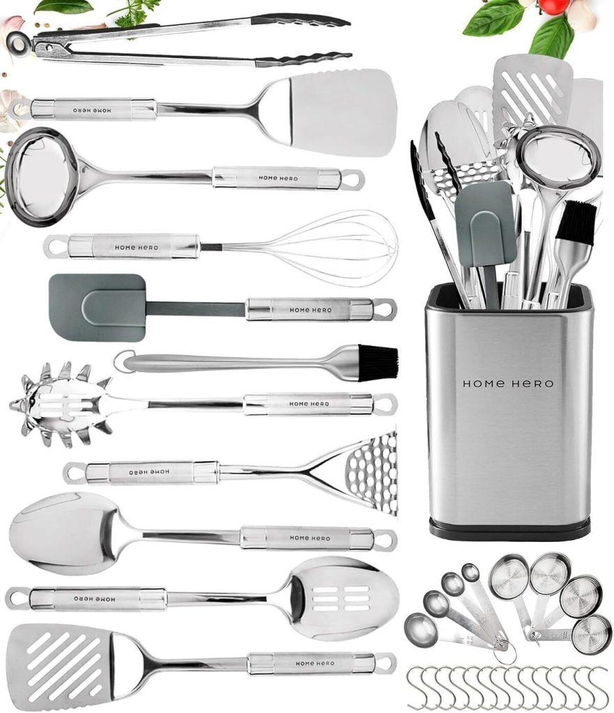 Test du set ustensiles inox anti-adhésif (32 pcs)