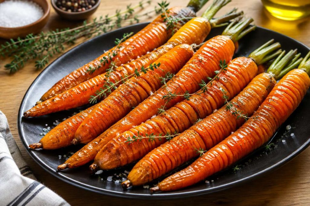 Recette des carottes Hasselback au miel : fondantes et caramélisées