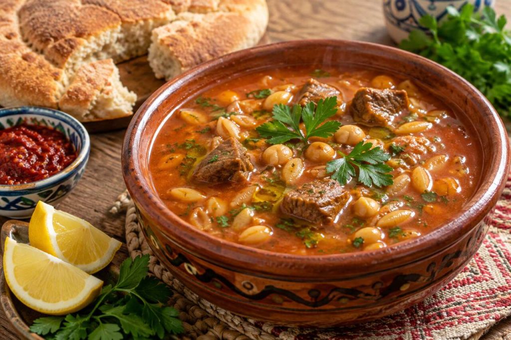 Chorba lsen asfour : recette de soupe tunisienne aux pâtes langue d'oiseau
