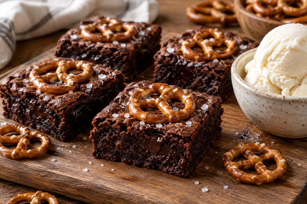 Recette du brownie ultra fondant aux bretzels