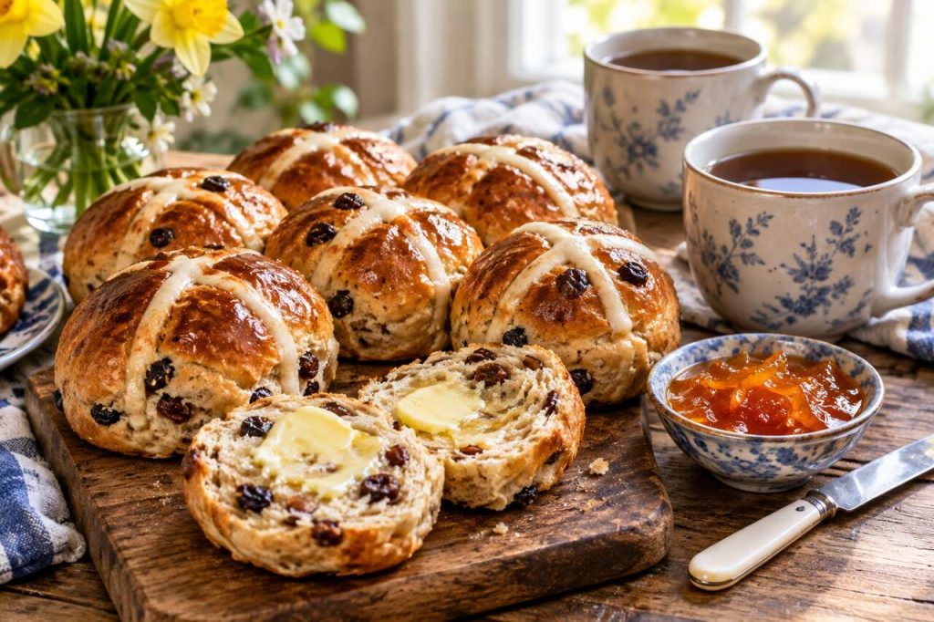Recette de hot cross buns : les pains de Pâques aux raisins moelleux