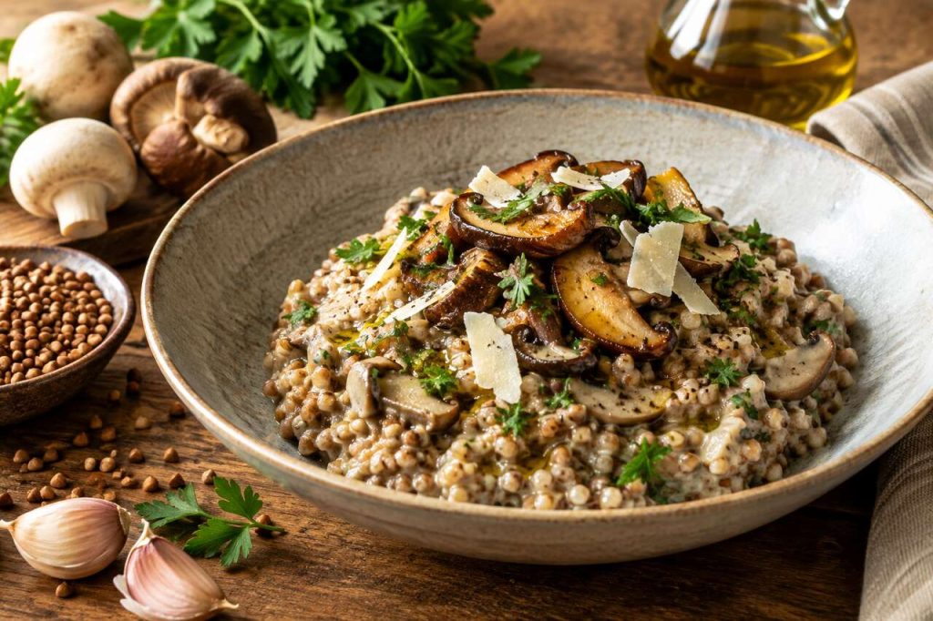 Recette du risotto de sarrasin aux champignons